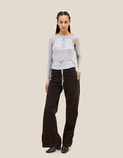 Eckhaus Latta Flip Longsleeve In Blue