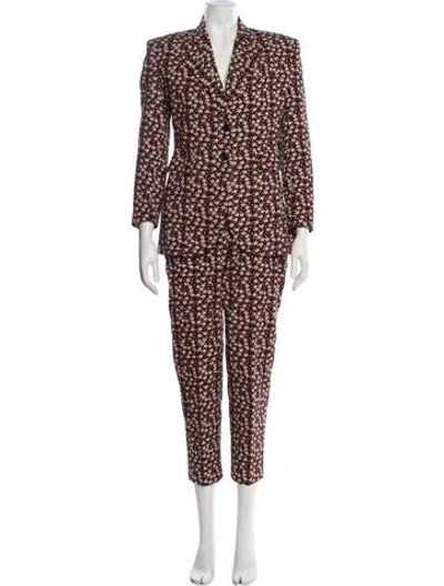Pre-owned Eckhaus Latta Floral Print Pantsuit In Multi