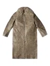 Eckhaus Latta Fond Coat Natural In Brown