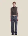 Eckhaus Latta Form Button Down In Brown