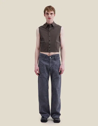 Eckhaus Latta Form Button Down In Brown