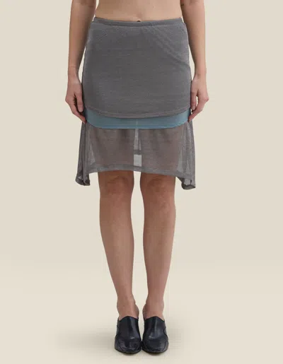 Eckhaus Latta Gossamer Skirt In Gray