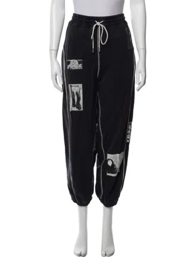 Pre-owned Eckhaus Latta Graphic Print Sweatpants In Blue