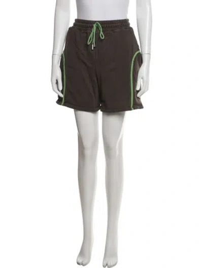 Pre-owned Eckhaus Latta Graphic Print Sweatpants In Brown/green