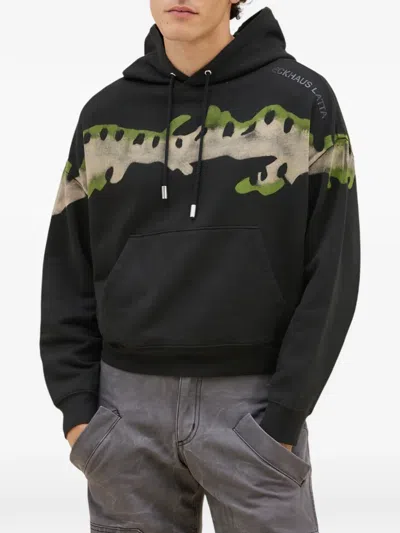 Eckhaus Latta Graphic-print Hoodie In Black