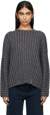 Eckhaus Latta Gray Keyboard Sweater In Carbon