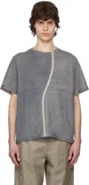 Eckhaus Latta Lapped Pima Cotton T-shirt In Smog