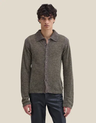 Eckhaus Latta Grid Buttondown In Gray