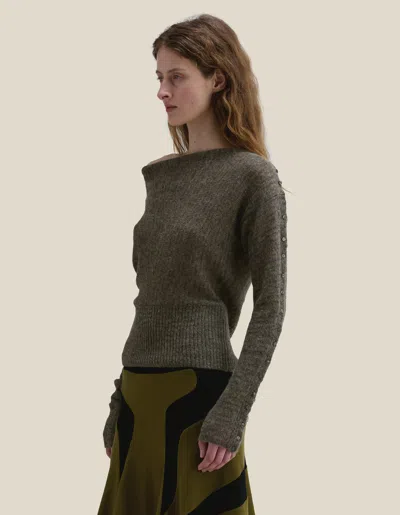 Eckhaus Latta Grid Sweater In Gray