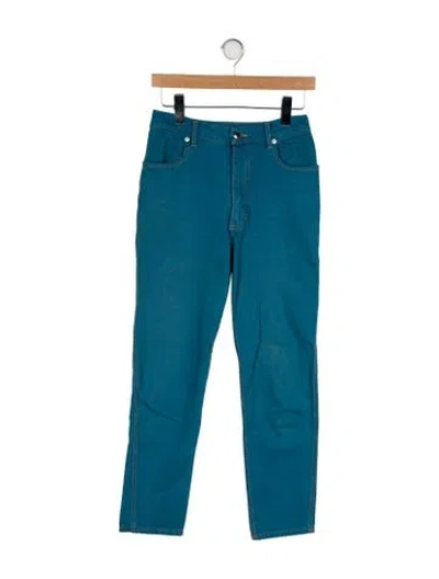 Pre-owned Eckhaus Latta High-rise Skinny Leg Jeans In Blue
