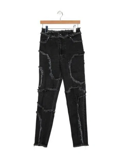 Pre-owned Eckhaus Latta High-rise Skinny Leg Jeans In Gray
