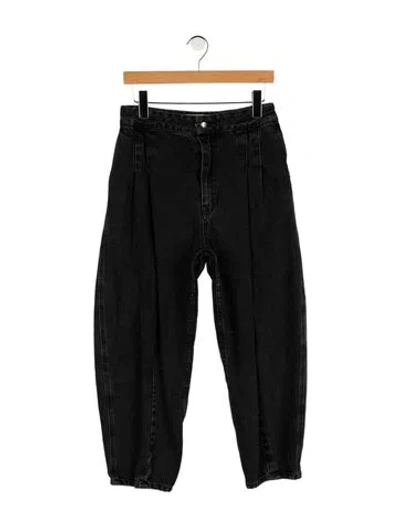 Pre-owned Eckhaus Latta High-rise Straight Leg Jeans In Black