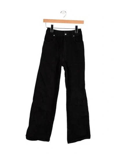 Pre-owned Eckhaus Latta High-rise Straight Leg Jeans In Black