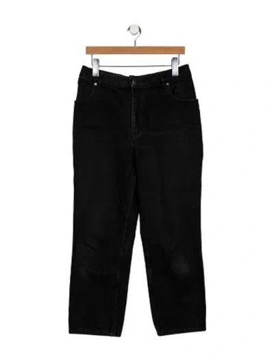 Pre-owned Eckhaus Latta High-rise Straight Leg Jeans In Black