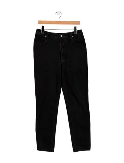 Pre-owned Eckhaus Latta High-rise Straight Leg Jeans In Black