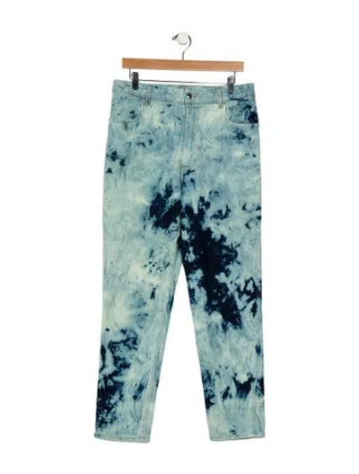 Pre-owned Eckhaus Latta High-rise Straight Leg Jeans In Blue