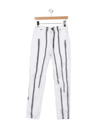 Pre-owned Eckhaus Latta High-rise Straight Leg Jeans In Blue