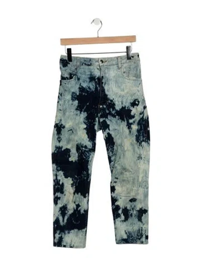 Pre-owned Eckhaus Latta High-rise Straight Leg Jeans In Blue