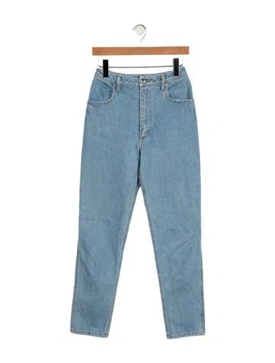 Pre-owned Eckhaus Latta High-rise Straight Leg Jeans In Blue