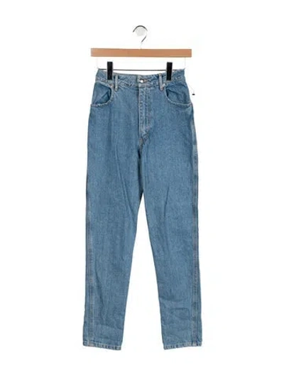 Pre-owned Eckhaus Latta High-rise Straight Leg Jeans In Blue