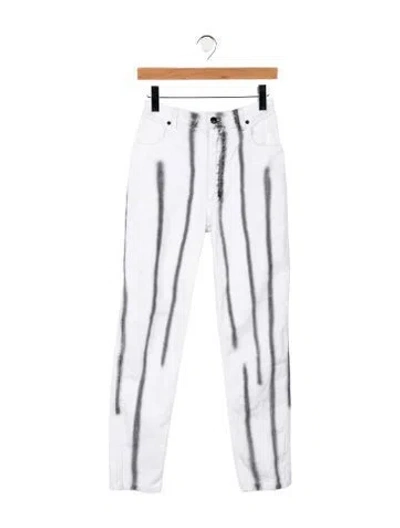 Pre-owned Eckhaus Latta High-rise Straight Leg Jeans In Blue