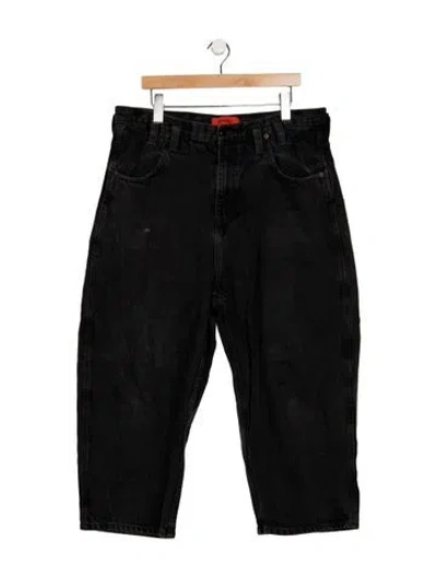 Pre-owned Eckhaus Latta High-rise Straight Leg Jeans In Grey