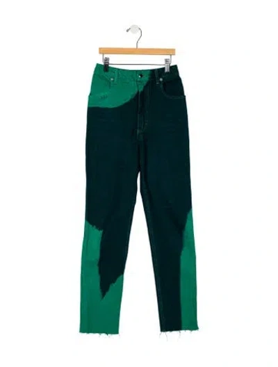 Pre-owned Eckhaus Latta High-rise Straight Leg Jeans In Multi