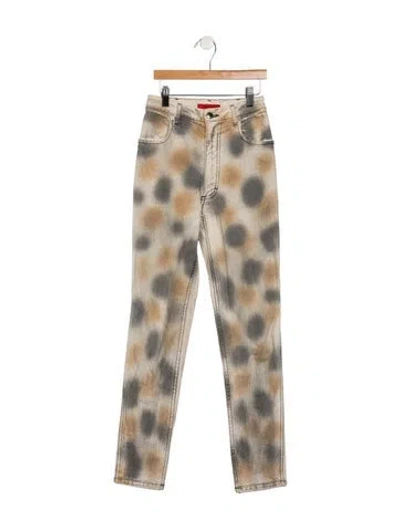 Pre-owned Eckhaus Latta High-rise Straight Leg Jeans In Multicolor