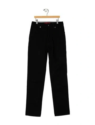 Pre-owned Eckhaus Latta High-rise Straight Leg Jeans W/ Tags In Black