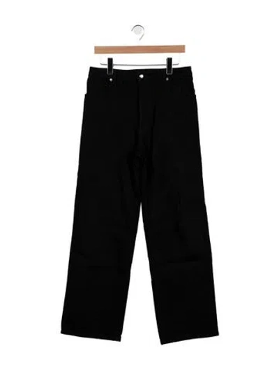 Pre-owned Eckhaus Latta High-rise Wide Leg Jeans In Black