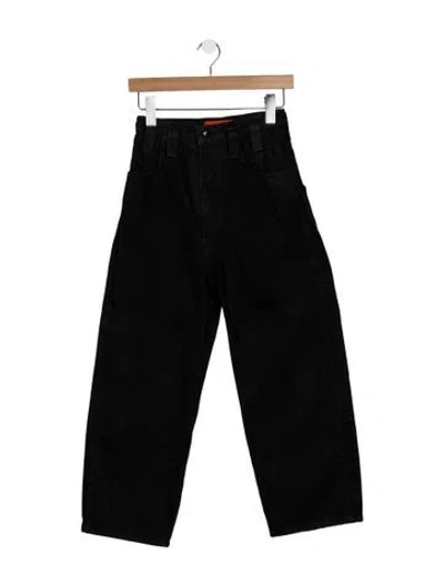 Pre-owned Eckhaus Latta High-rise Wide Leg Jeans In Black