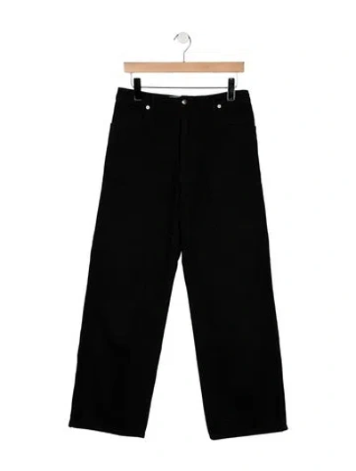 Pre-owned Eckhaus Latta High-rise Wide Leg Jeans In Black