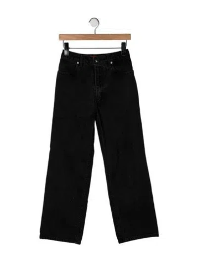 Pre-owned Eckhaus Latta High-rise Wide Leg Jeans In Black