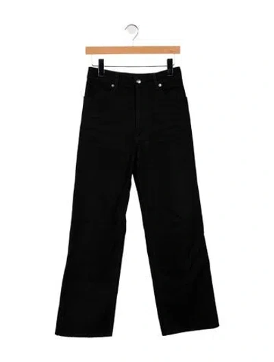 Pre-owned Eckhaus Latta High-rise Wide Leg Jeans In Black