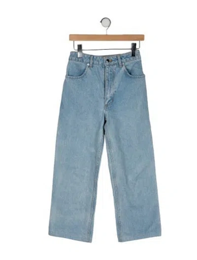 Pre-owned Eckhaus Latta High-rise Wide Leg Jeans In Blue