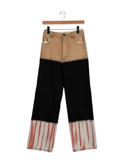 Pre-owned Eckhaus Latta High-rise Wide Leg Jeans In Multicolor