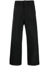 Eckhaus Latta Husk Cropped-hose In Black