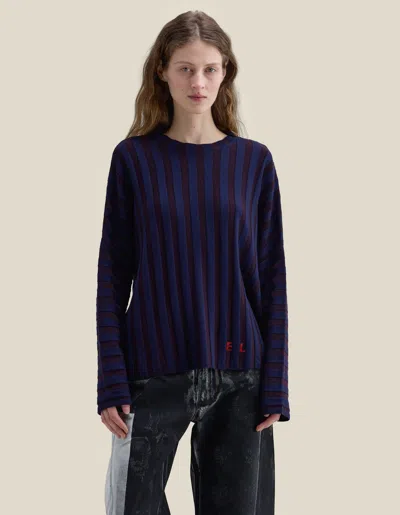 Eckhaus Latta Keyboard Sweater In Blue