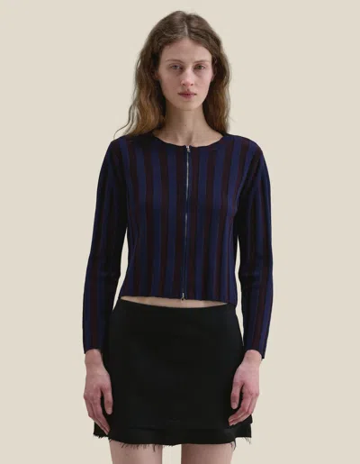 Eckhaus Latta Keyboard Zip Cardigan In Black