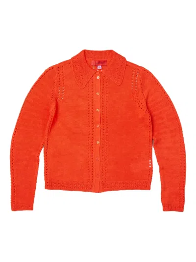 Eckhaus Latta Knitted Shirt In Orange