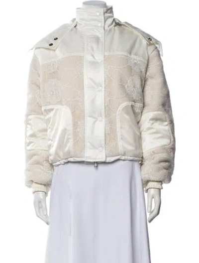 Pre-owned Eckhaus Latta Lace Pattern Coat In Neutrals