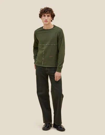 Eckhaus Latta Lapped Long Sleeve In Green