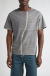 Eckhaus Latta Lapped Pima Cotton T-shirt In Gray
