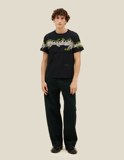Eckhaus Latta Lapped Tee In Black