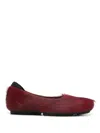 Eckhaus Latta Leather Ballerina Shoes In Red