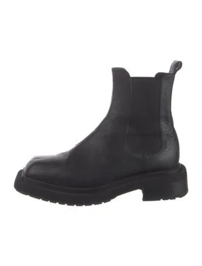 Pre-owned Eckhaus Latta Leather Chelsea Boots In Black