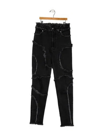 Pre-owned Eckhaus Latta Mid-rise Skinny Leg Jeans In Black