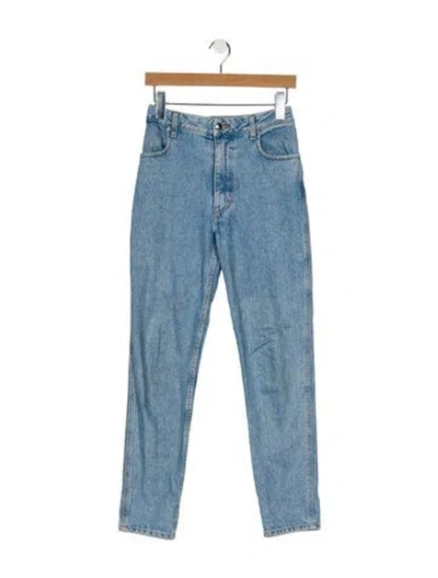 Pre-owned Eckhaus Latta Mid-rise Skinny Leg Jeans In Blue