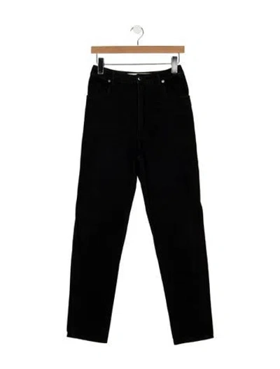Pre-owned Eckhaus Latta Mid-rise Straight Leg Jeans In Black