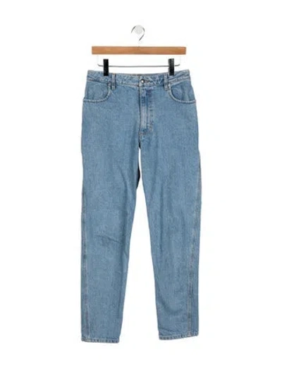 Pre-owned Eckhaus Latta Mid-rise Straight Leg Jeans In Blue